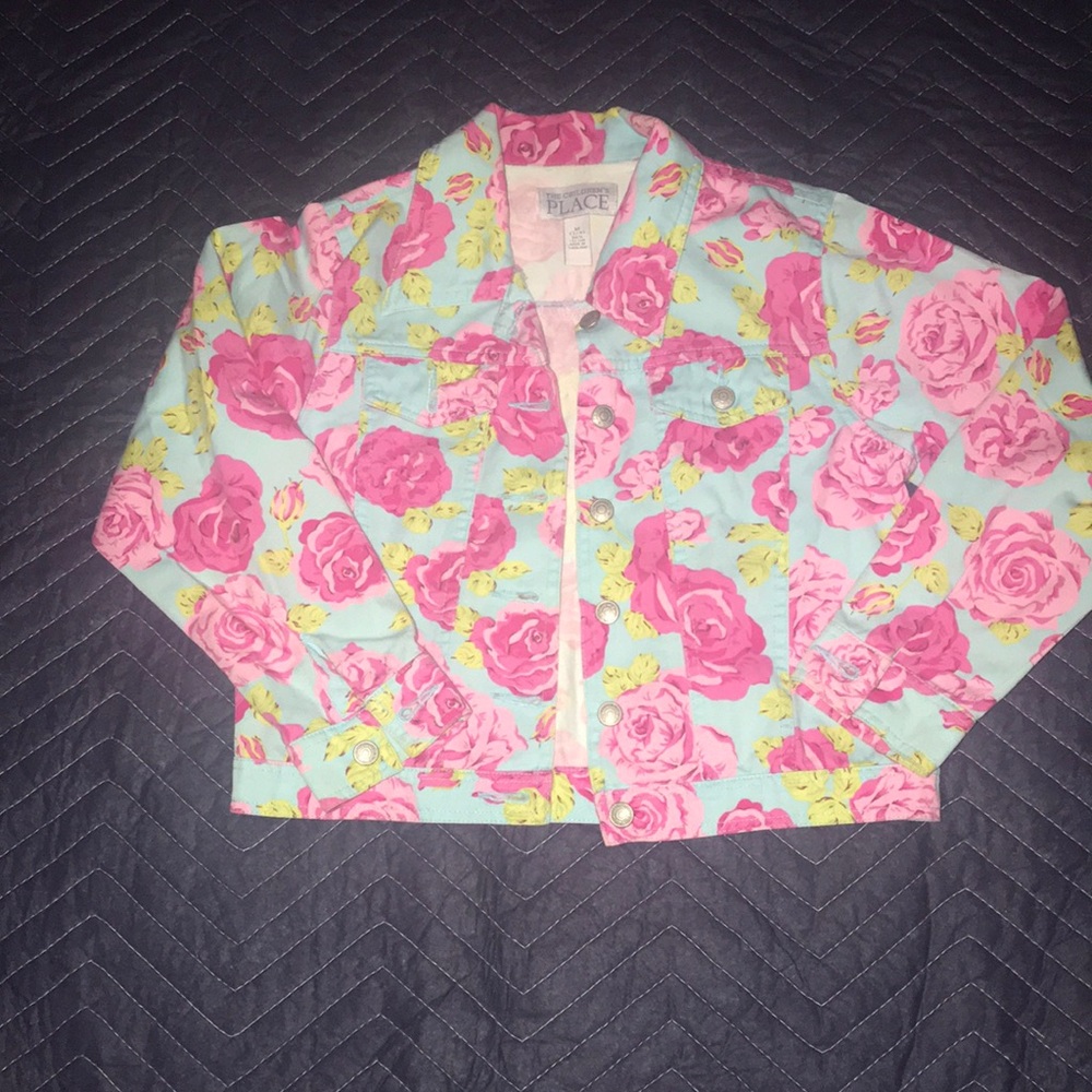 Girls floral jacket Sz M 7/8 The children’s Place